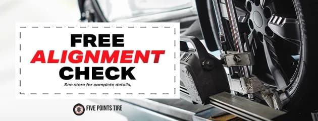 Coupon: free alignment check.
